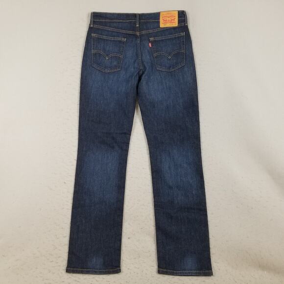 Levis 514 Jeans Mens 34x34 Blue Dark Wash Straight Leg Stretch Denim Pants - Picture 5 of 15